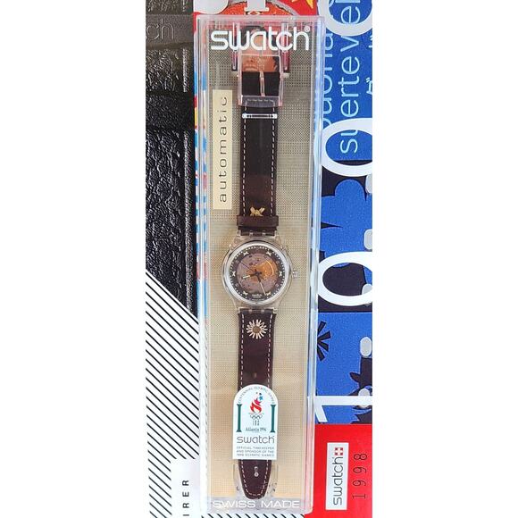 Swatch watch CHARDON SAP101 1995 Automatic Swiss Made 23 Jewels New Old Stock - Picture 3 of 10